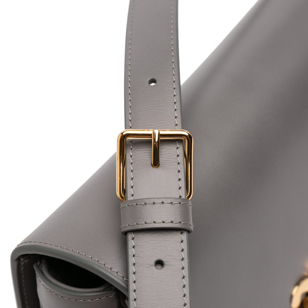 Pre-Loved Celine Classique Shiny Calfskin Triomphe Crossbody - Picture 10 of 11